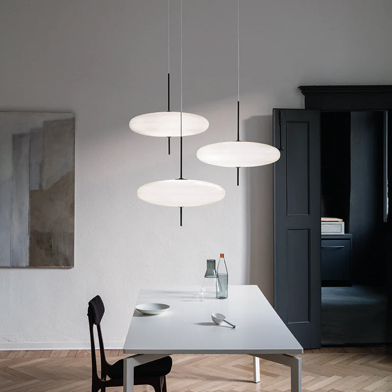 Belthorim | Opalescent Disc Silhouette Minimalist Pendant Light