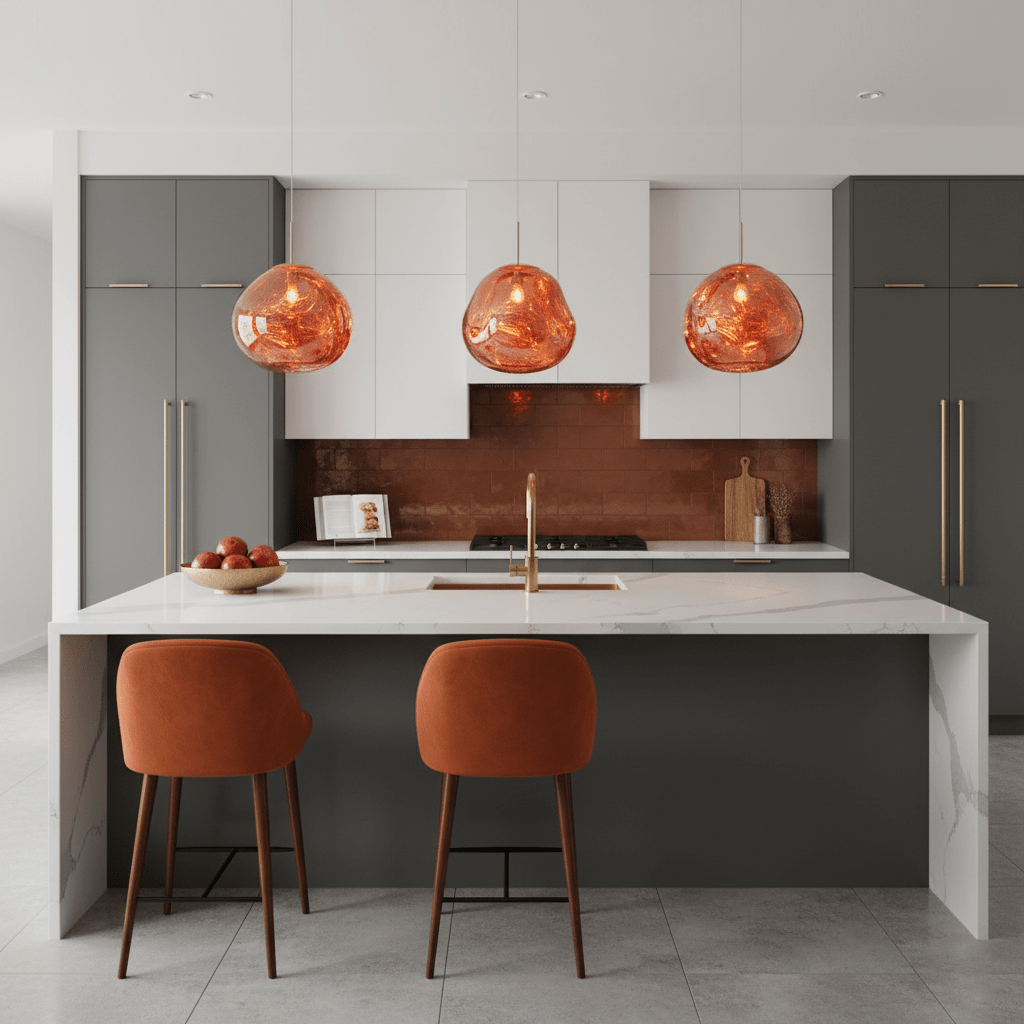 Kryntoch | Sculptural Fluidic Wave Ambient Drop Pendant Light