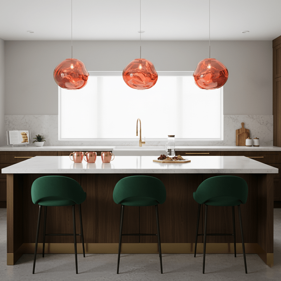 Kryntoch | Sculptural Fluidic Wave Ambient Drop Pendant Light
