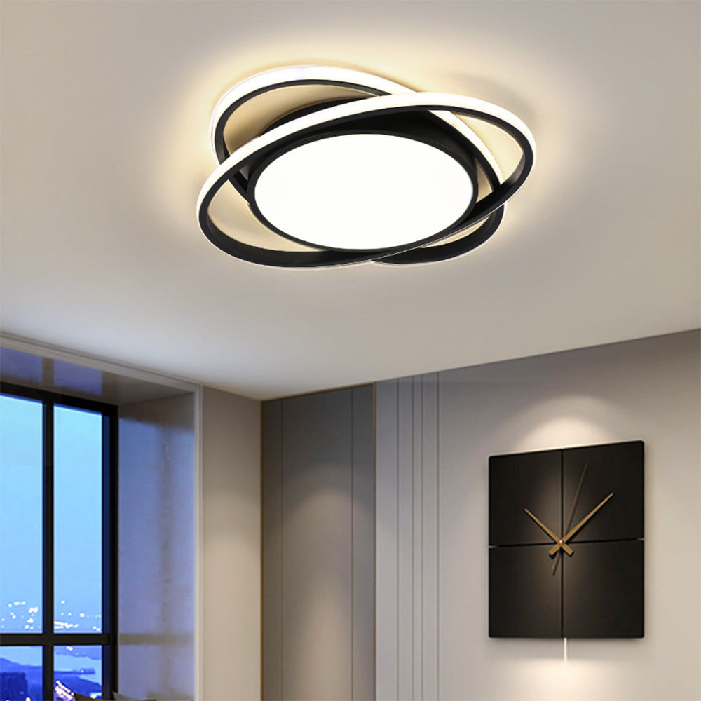 Auria | Sleek Layered Interlocking Ring Ceiling Light
