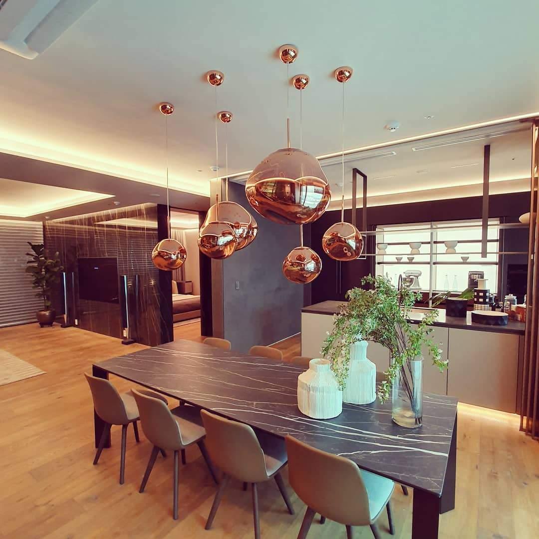 Kryntoch | Sculptural Fluidic Wave Ambient Drop Pendant Light