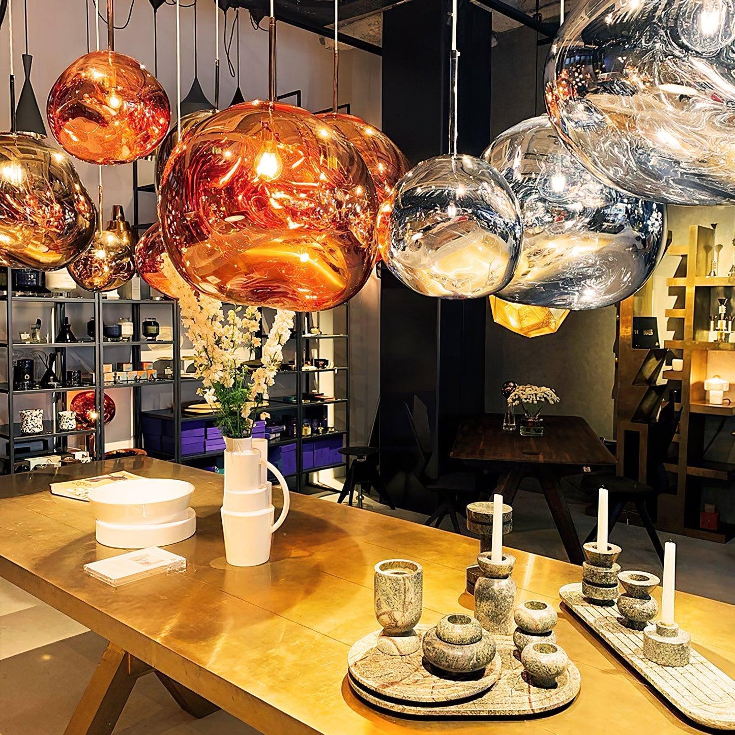 Kryntoch | Sculptural Fluidic Wave Ambient Drop Pendant Light