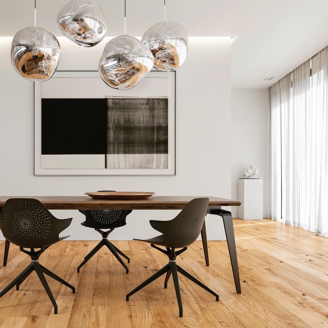 Kryntoch | Sculptural Fluidic Wave Ambient Drop Pendant Light