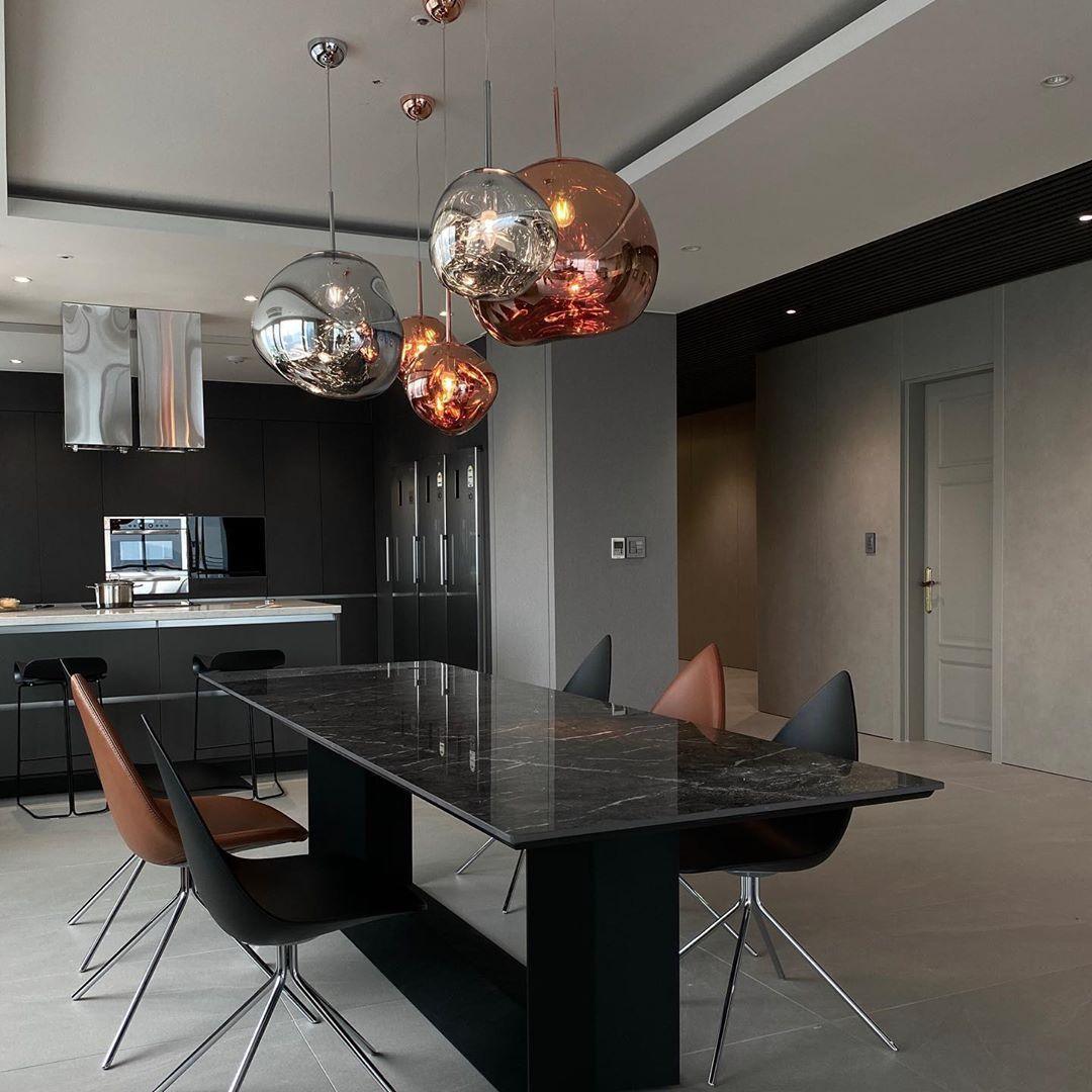Kryntoch | Sculptural Fluidic Wave Ambient Drop Pendant Light