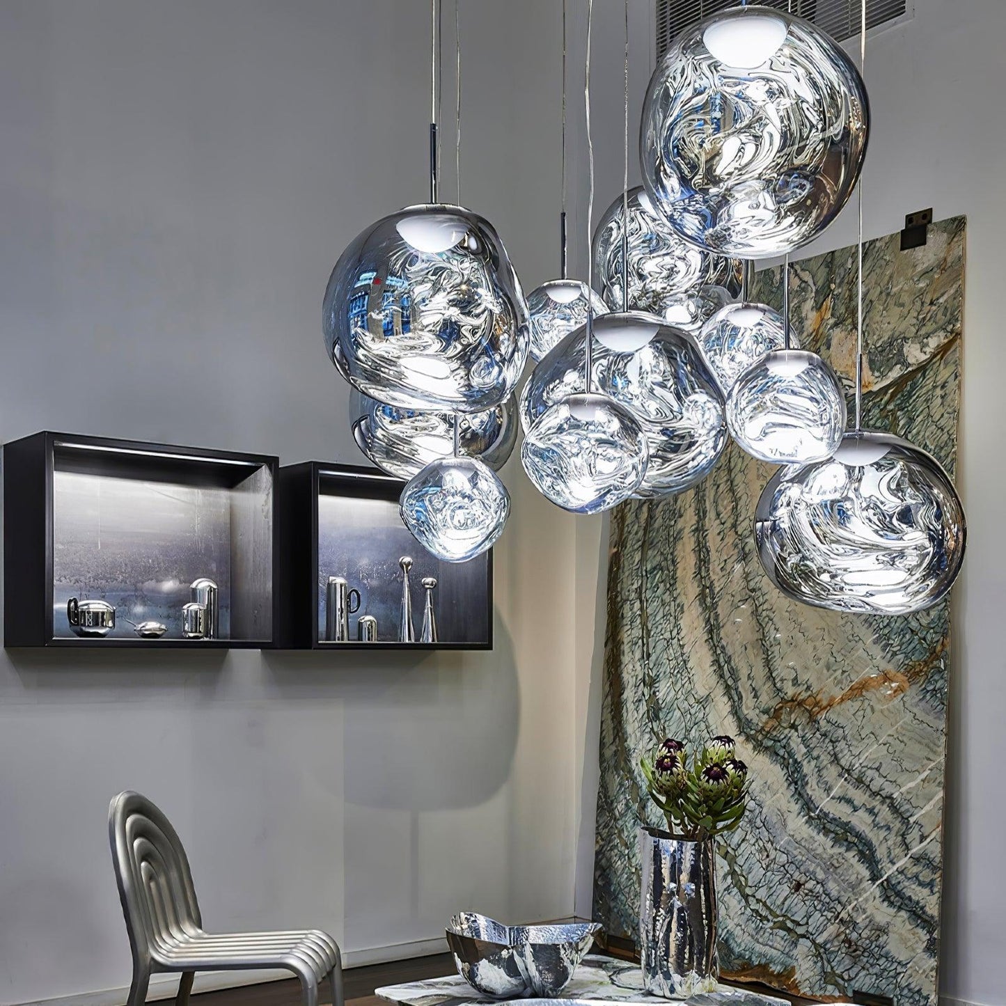 Kryntoch | Sculptural Fluidic Wave Ambient Drop Pendant Light