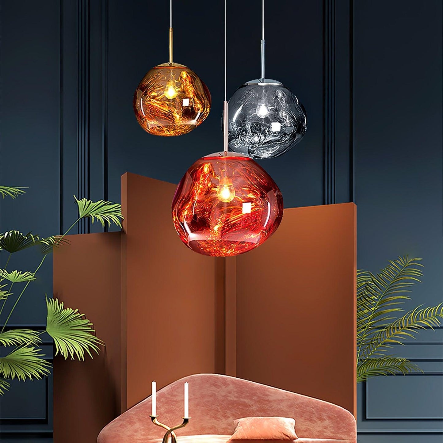 Kryntoch | Sculptural Fluidic Wave Ambient Drop Pendant Light