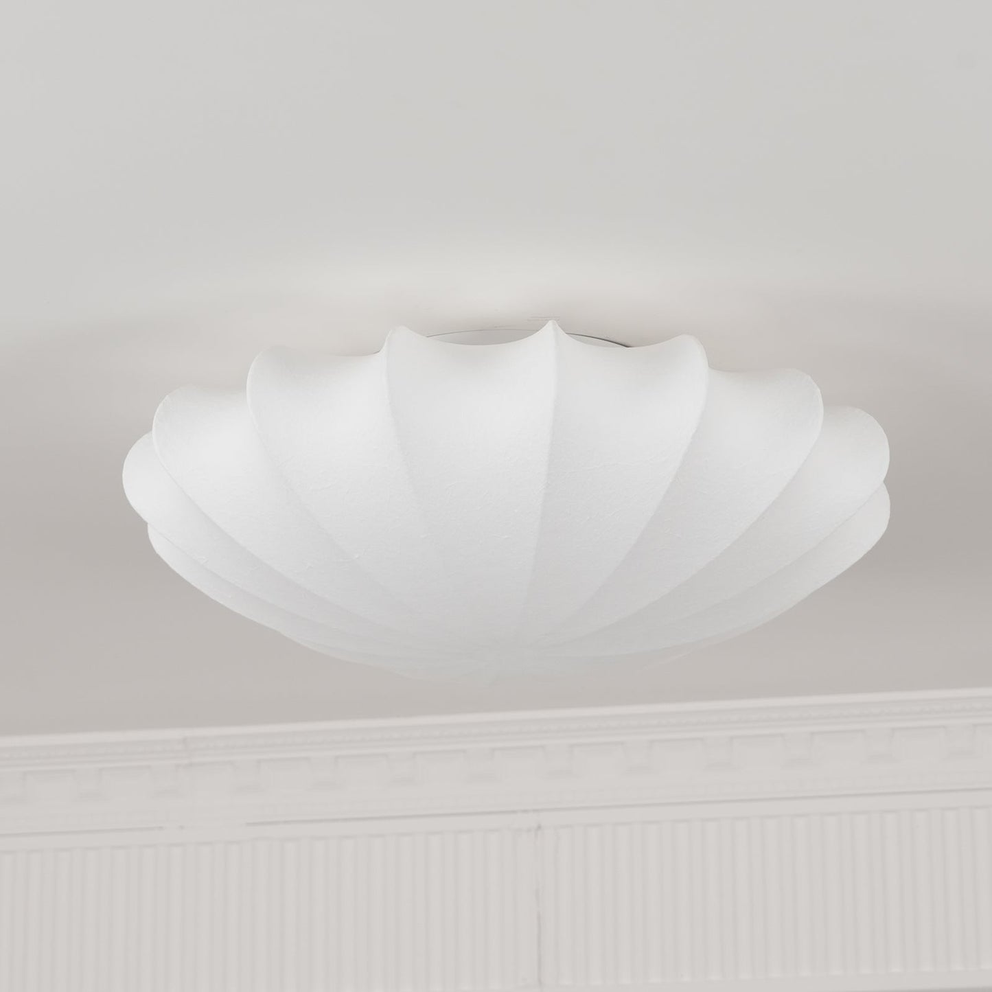 Korisand | Mid-Century Geometric Sculptural Silk Mesh Ceiling Light
