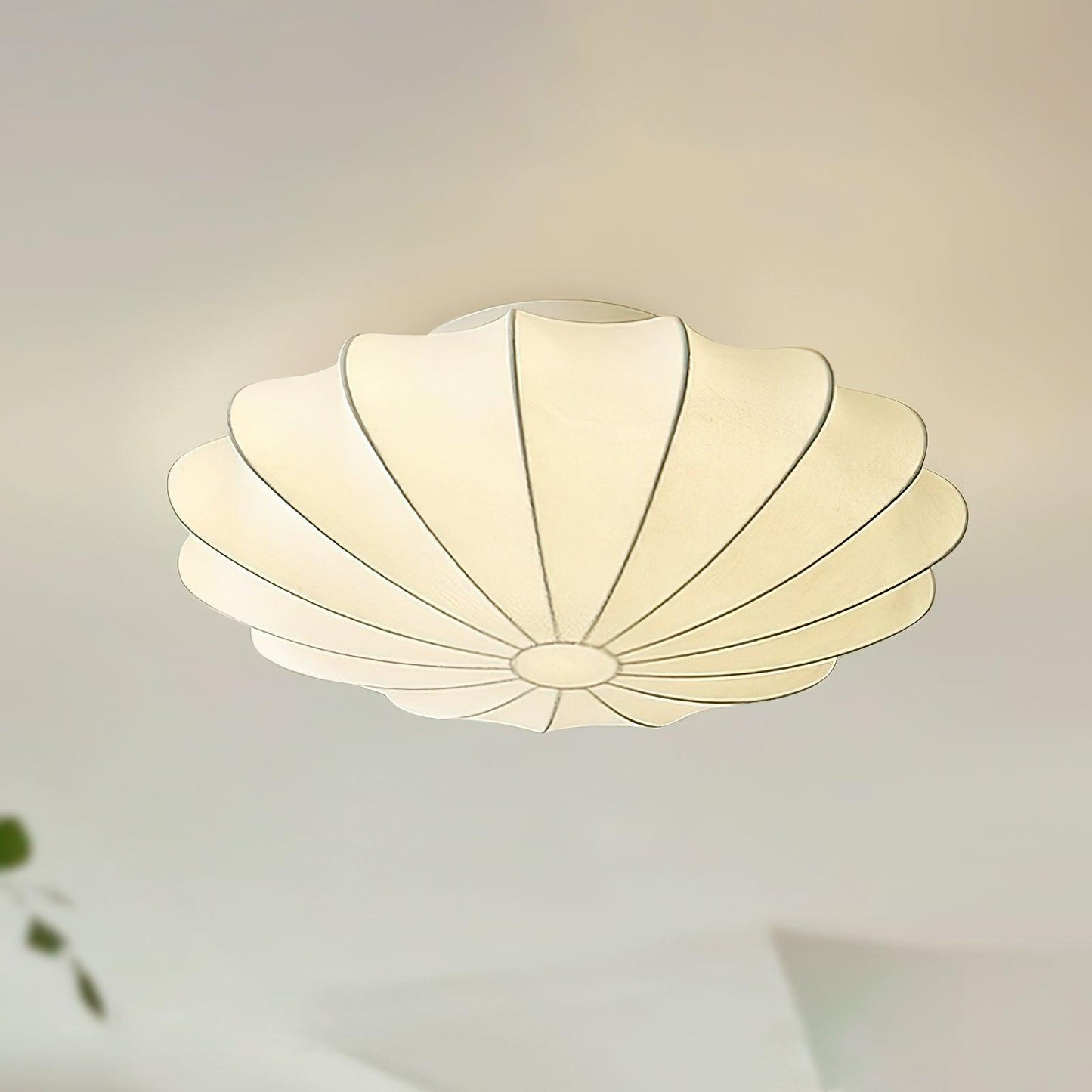 Korisand | Mid-Century Geometric Sculptural Silk Mesh Ceiling Light