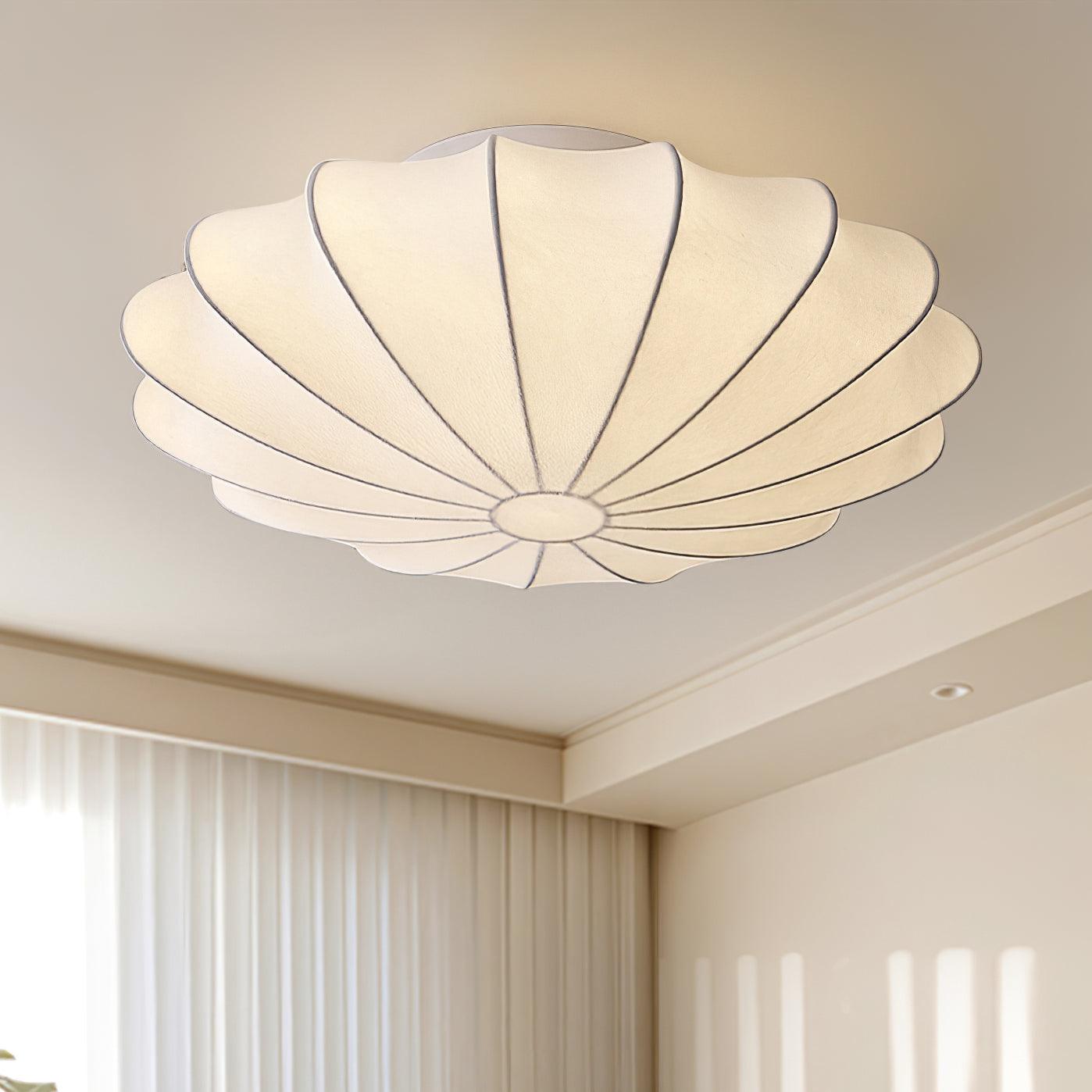 Korisand | Mid-Century Geometric Sculptural Silk Mesh Ceiling Light