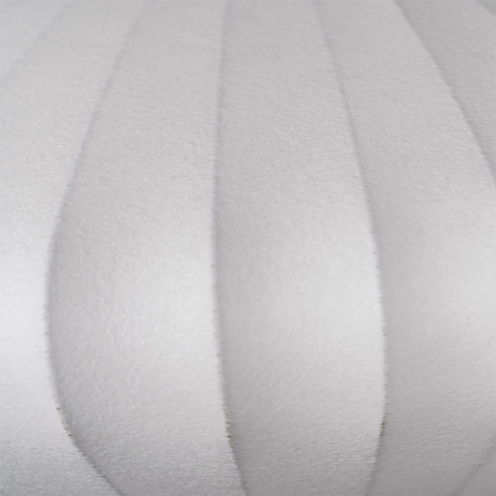 Vela | Mid Century Ribbed White Lantern Ceiling Light