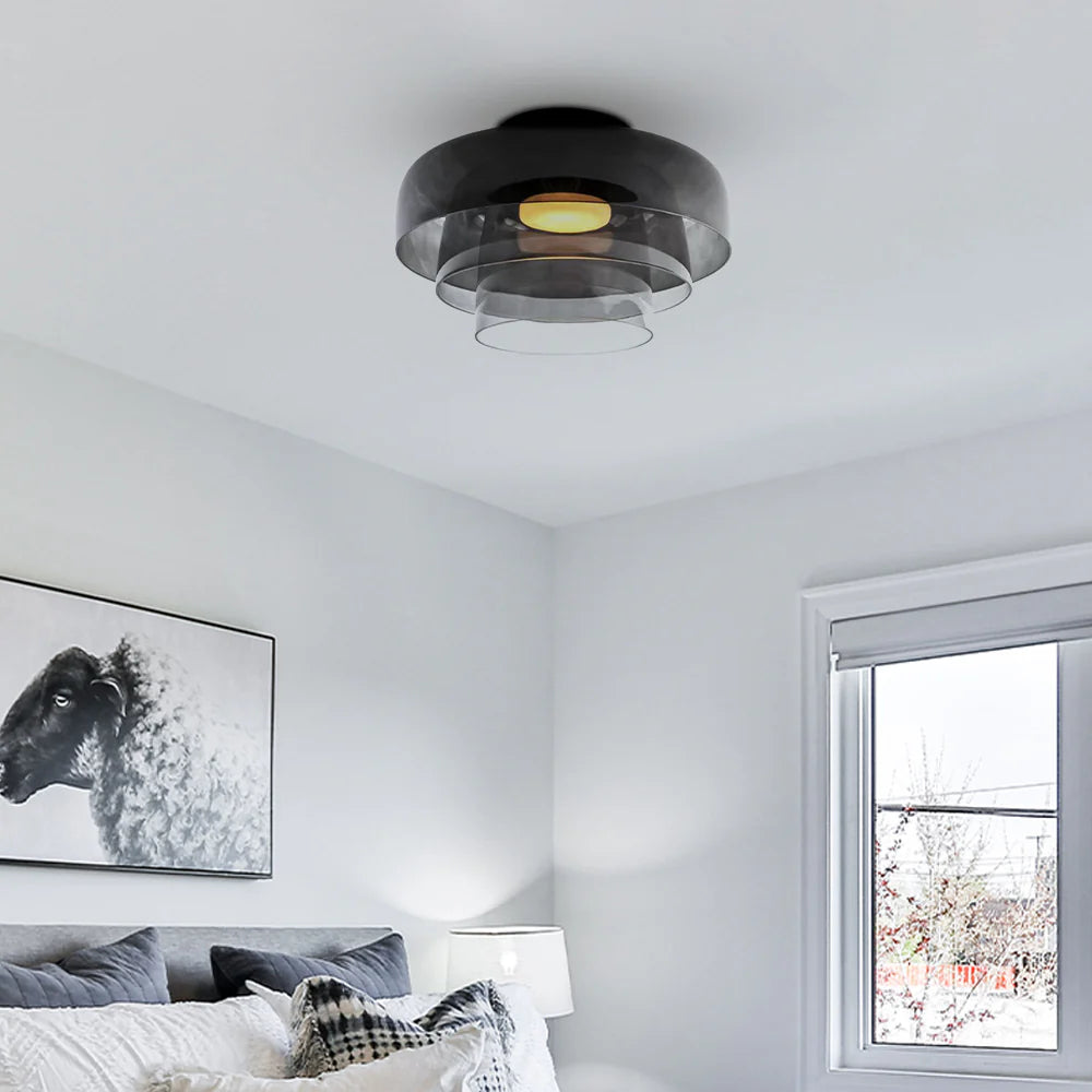 Nebula | Modern Layered Glowing Glass Dome Ceiling Light
