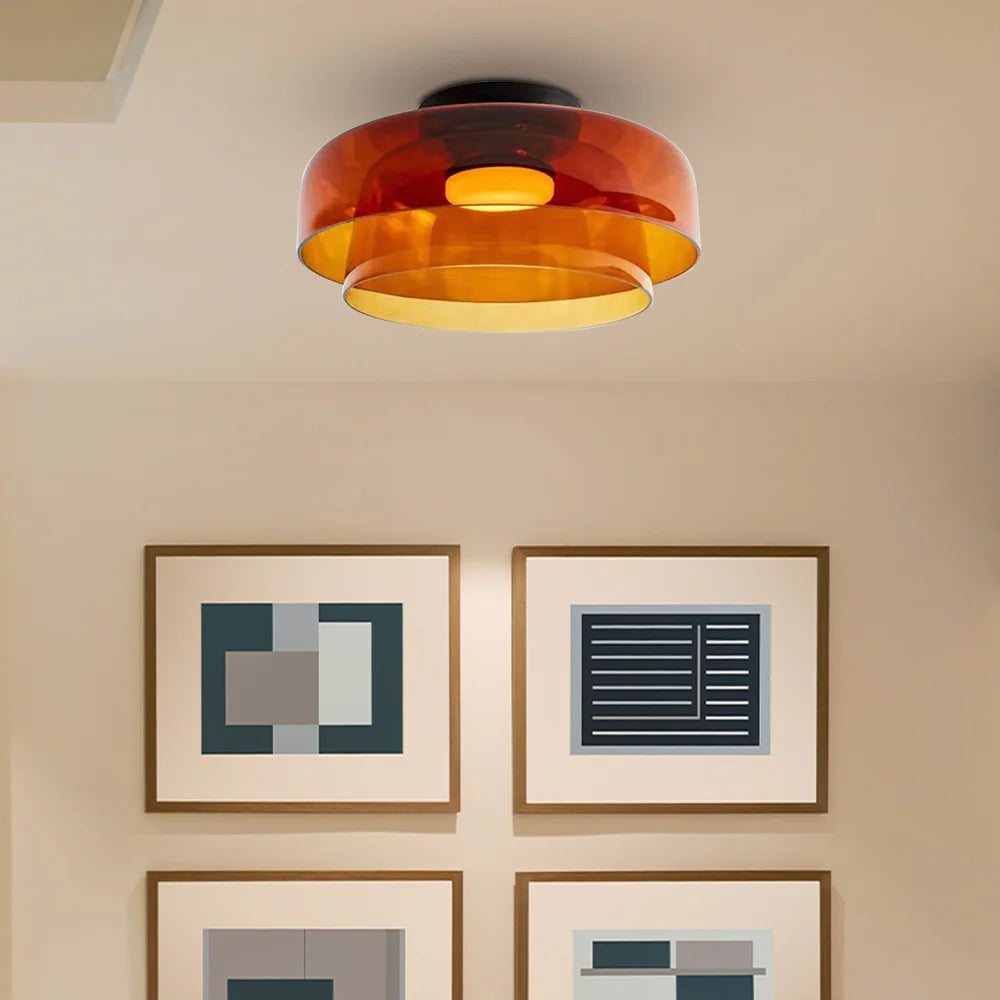 Nebula | Modern Layered Glowing Glass Dome Ceiling Light