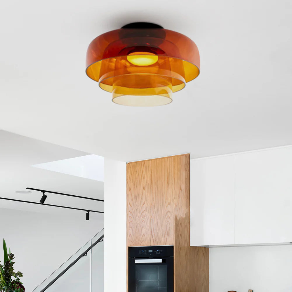 Nebula | Modern Layered Glowing Glass Dome Ceiling Light