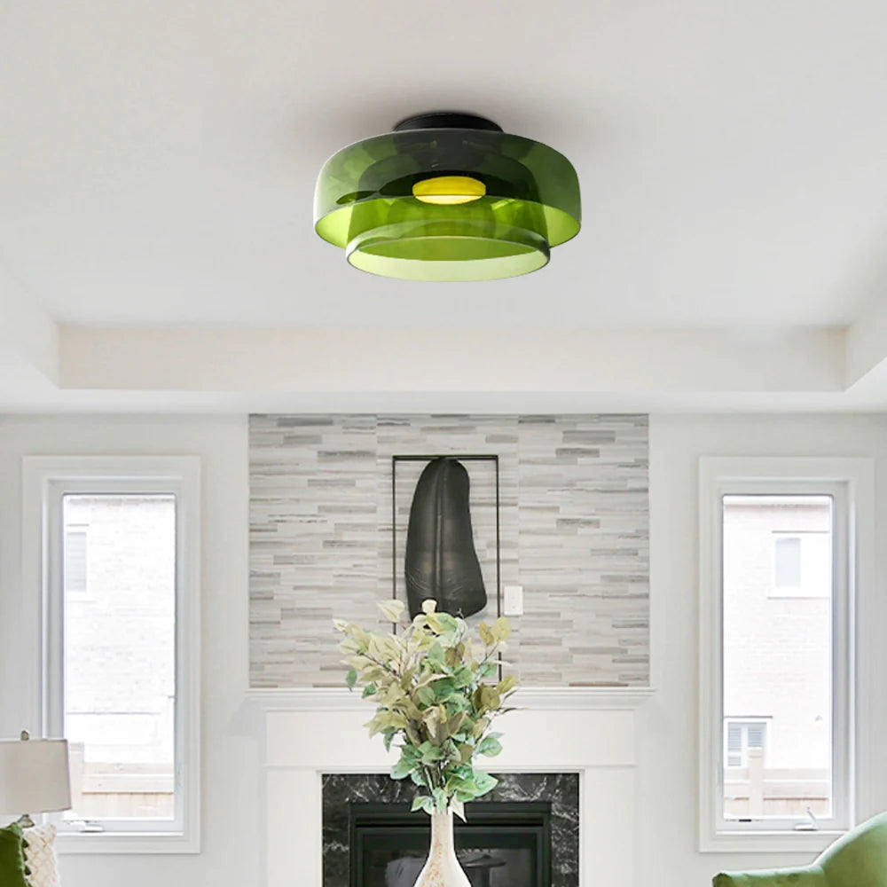 Nebula | Modern Layered Glowing Glass Dome Ceiling Light