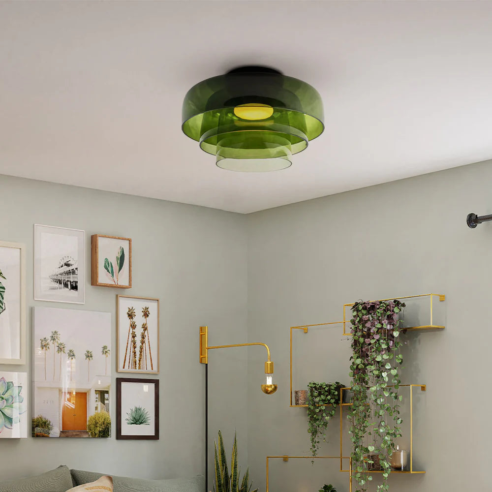 Nebula | Modern Layered Glowing Glass Dome Ceiling Light