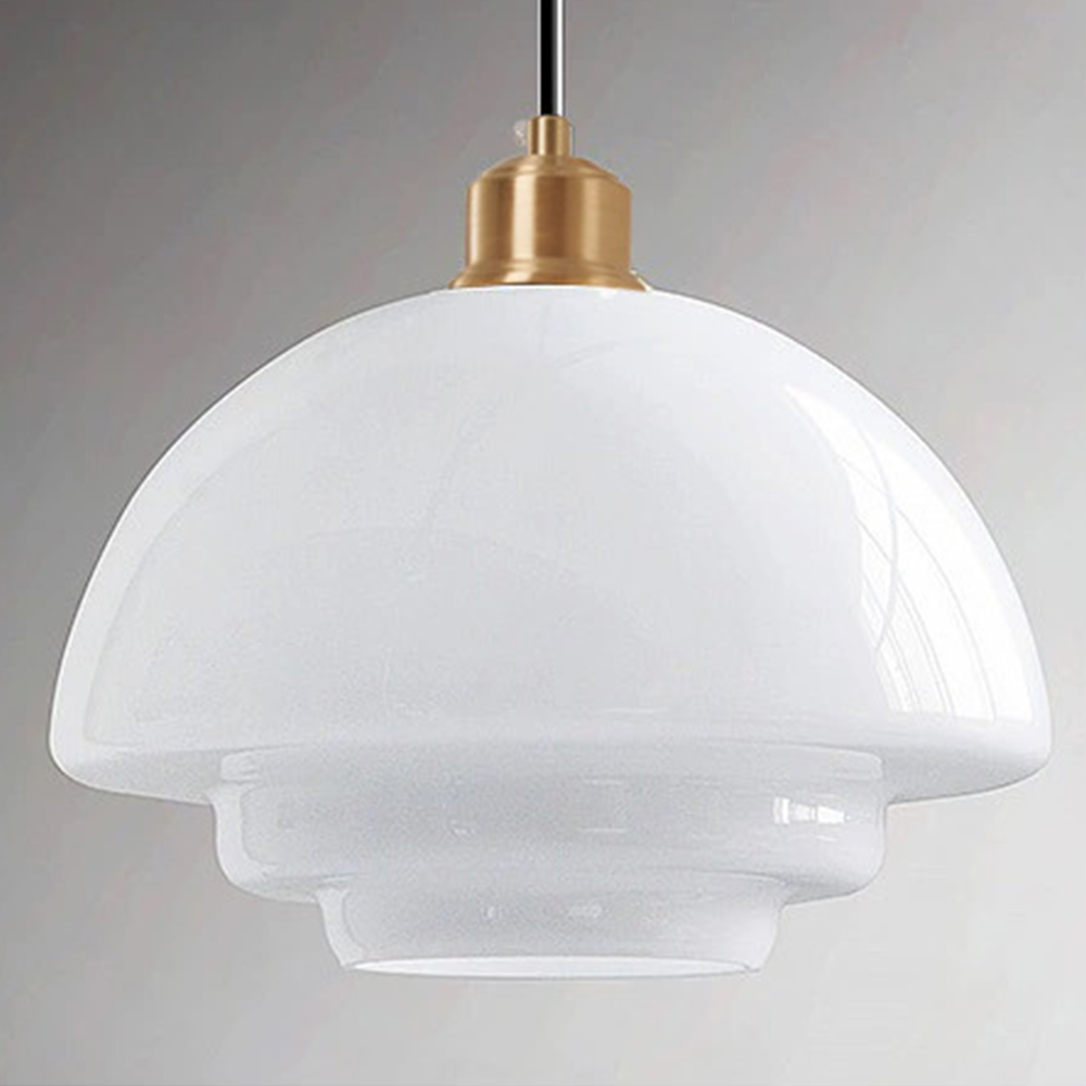 Vellum | Nordic Layered Opaque Glass Drop Pendant Light