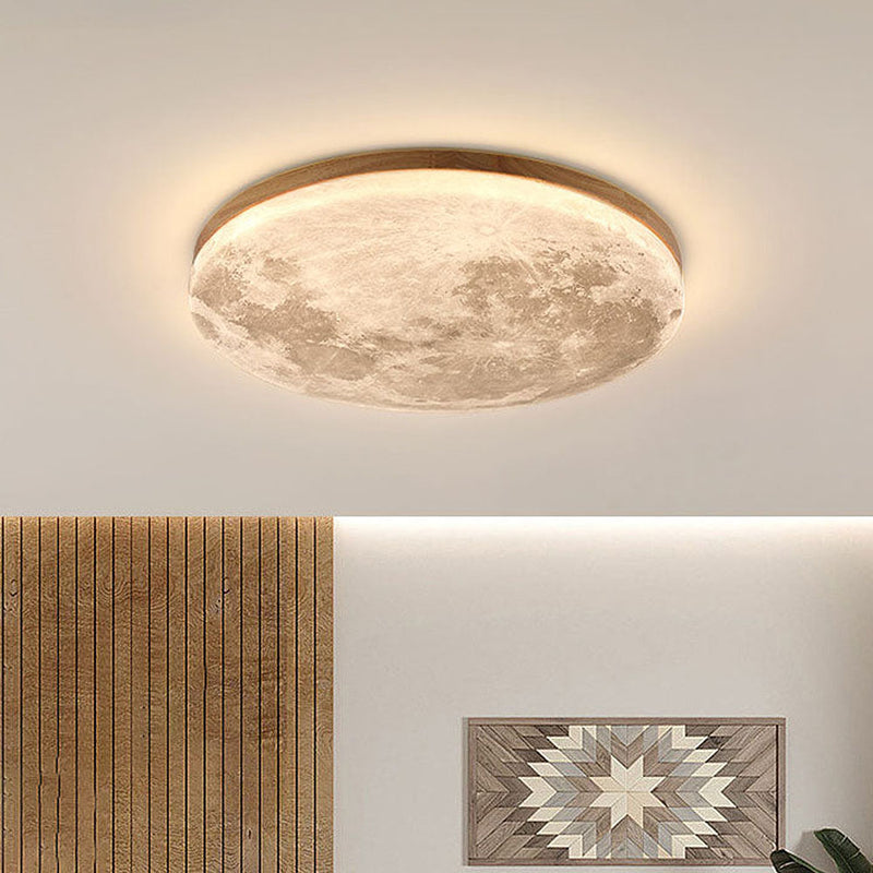 Lunis | Realistic Moon Texture Flush Mount Ceiling Light