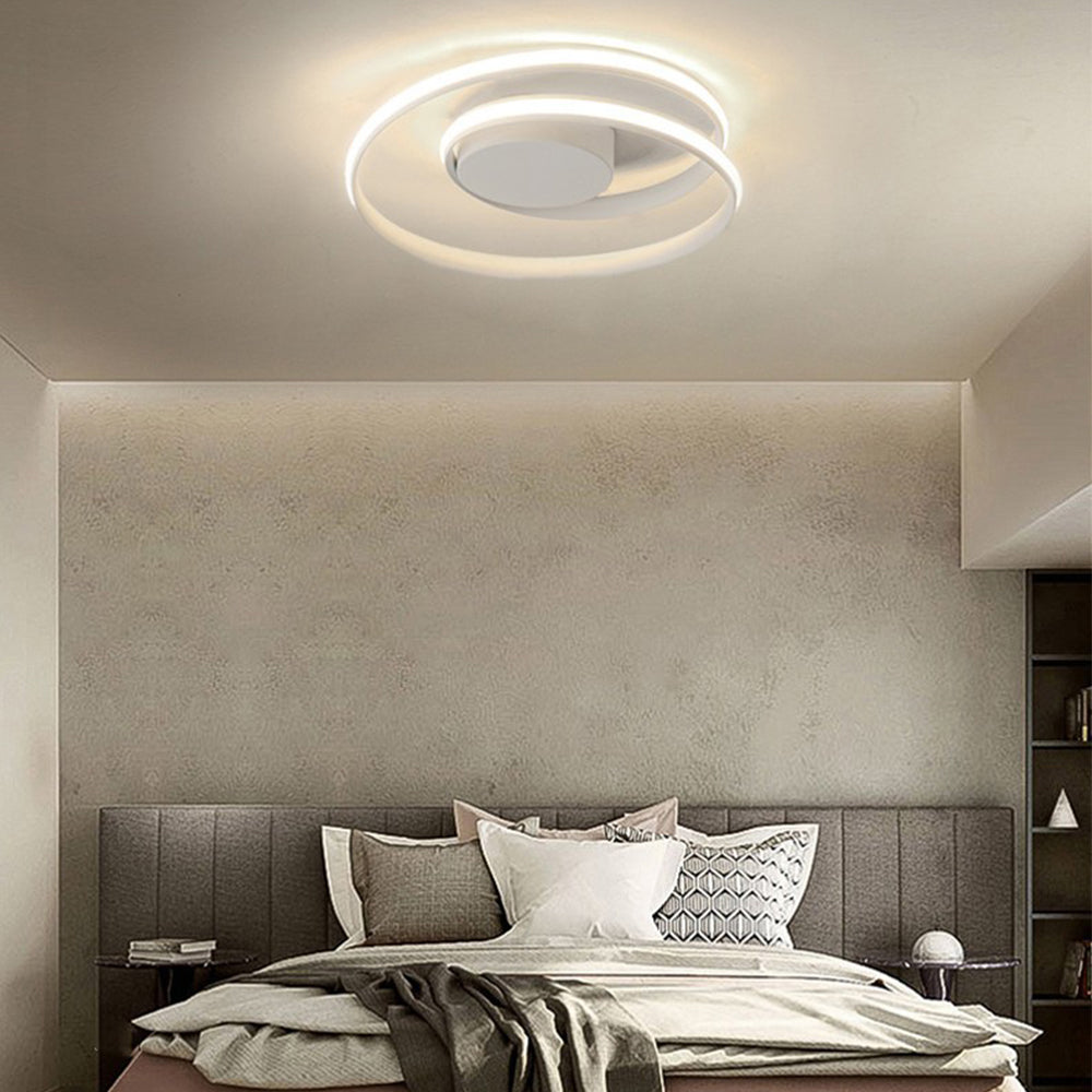 Spira | Sleek Minimalist Spiral Ring Flush Mount Ceiling Light