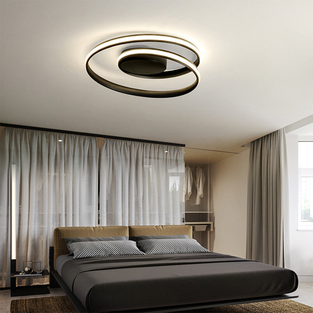 Spira | Sleek Minimalist Spiral Ring Flush Mount Ceiling Light