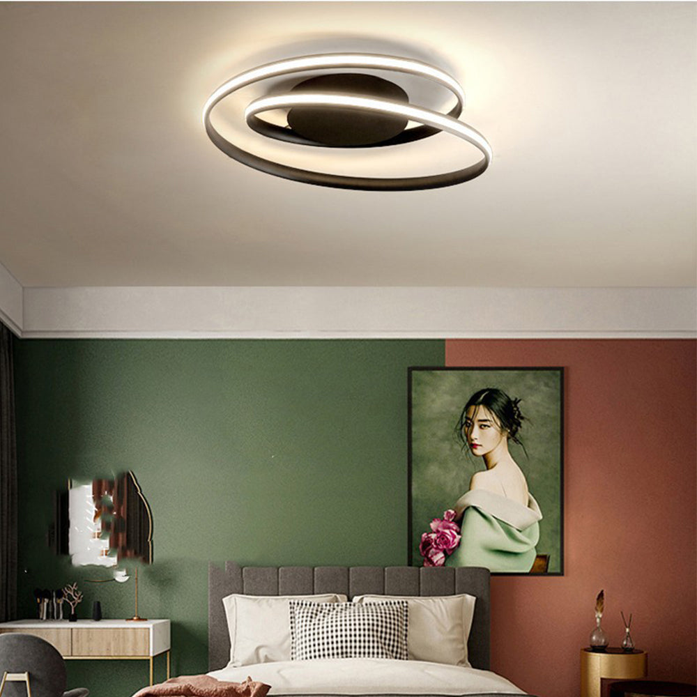 Spira | Sleek Minimalist Spiral Ring Flush Mount Ceiling Light