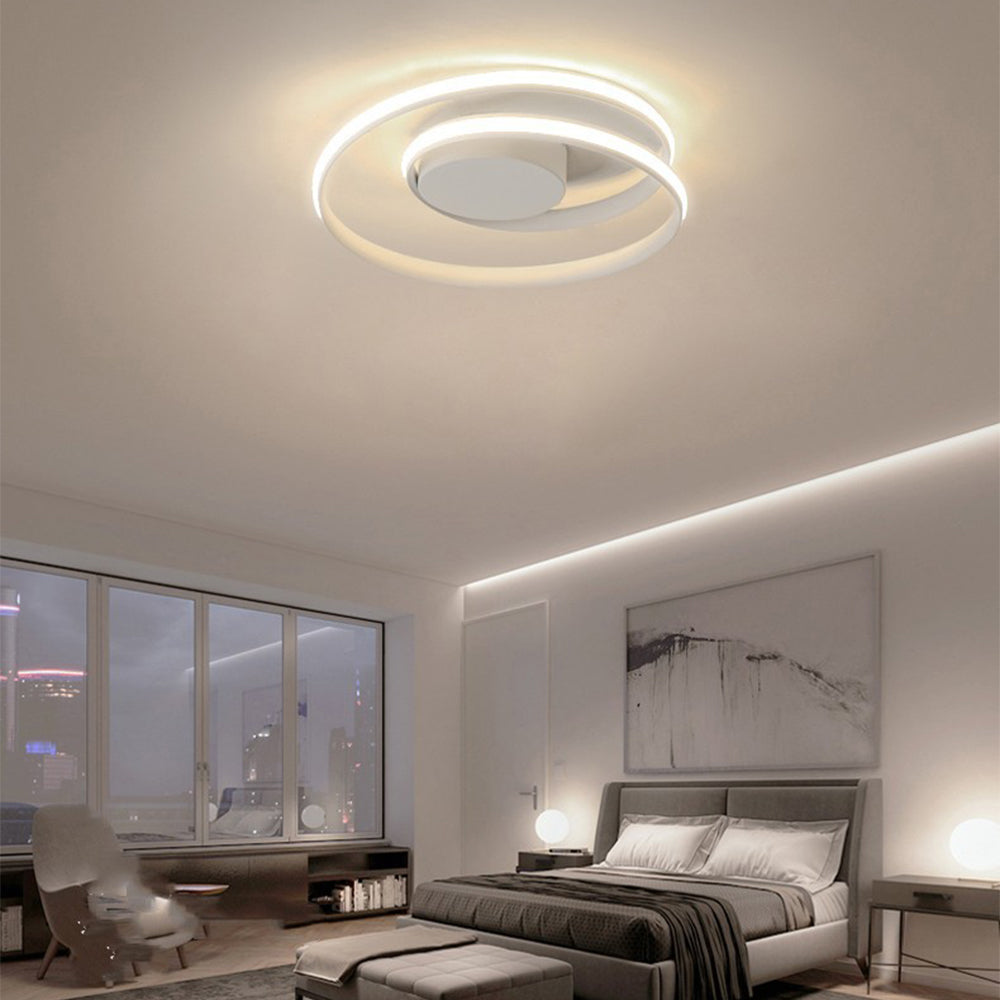Spira | Sleek Minimalist Spiral Ring Flush Mount Ceiling Light