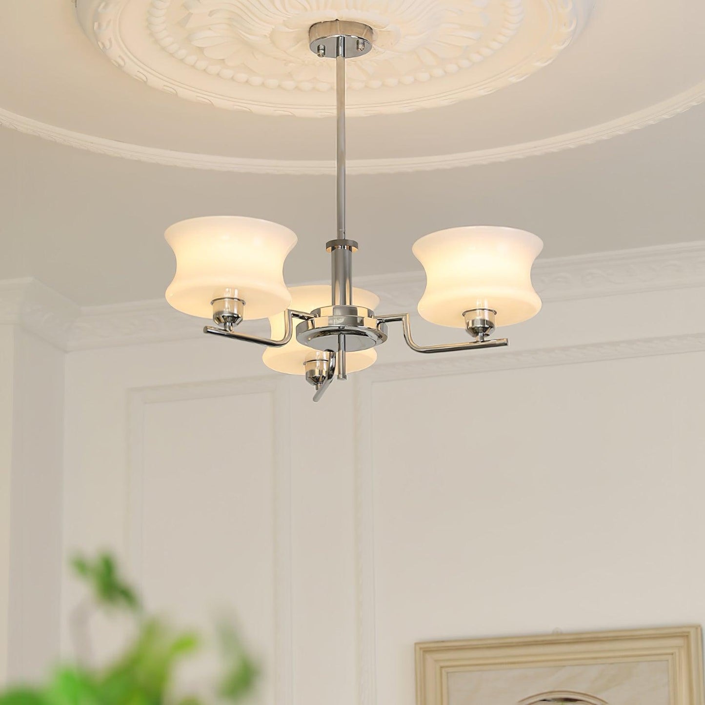 Kendroma | Antique Inspired Curved Globe Glass Ceiling Light
