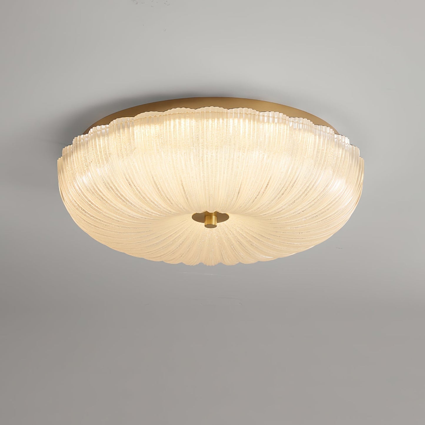 Halo | Elegant Textured Ripple Glass Ceiling Light