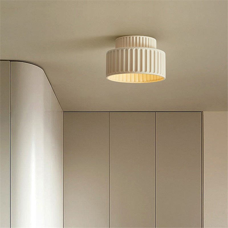 Ceramis | Modern Ribbed Resin Flush Mount Ceiling Light
