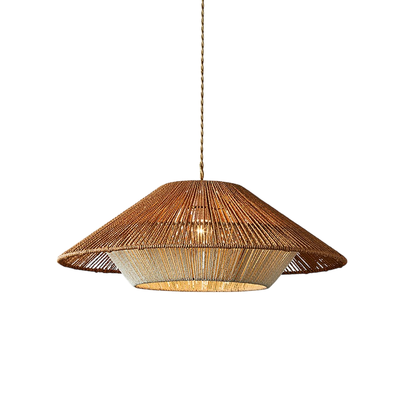 Textura | Rustic Bamboo Woven Dome Pendant Light
