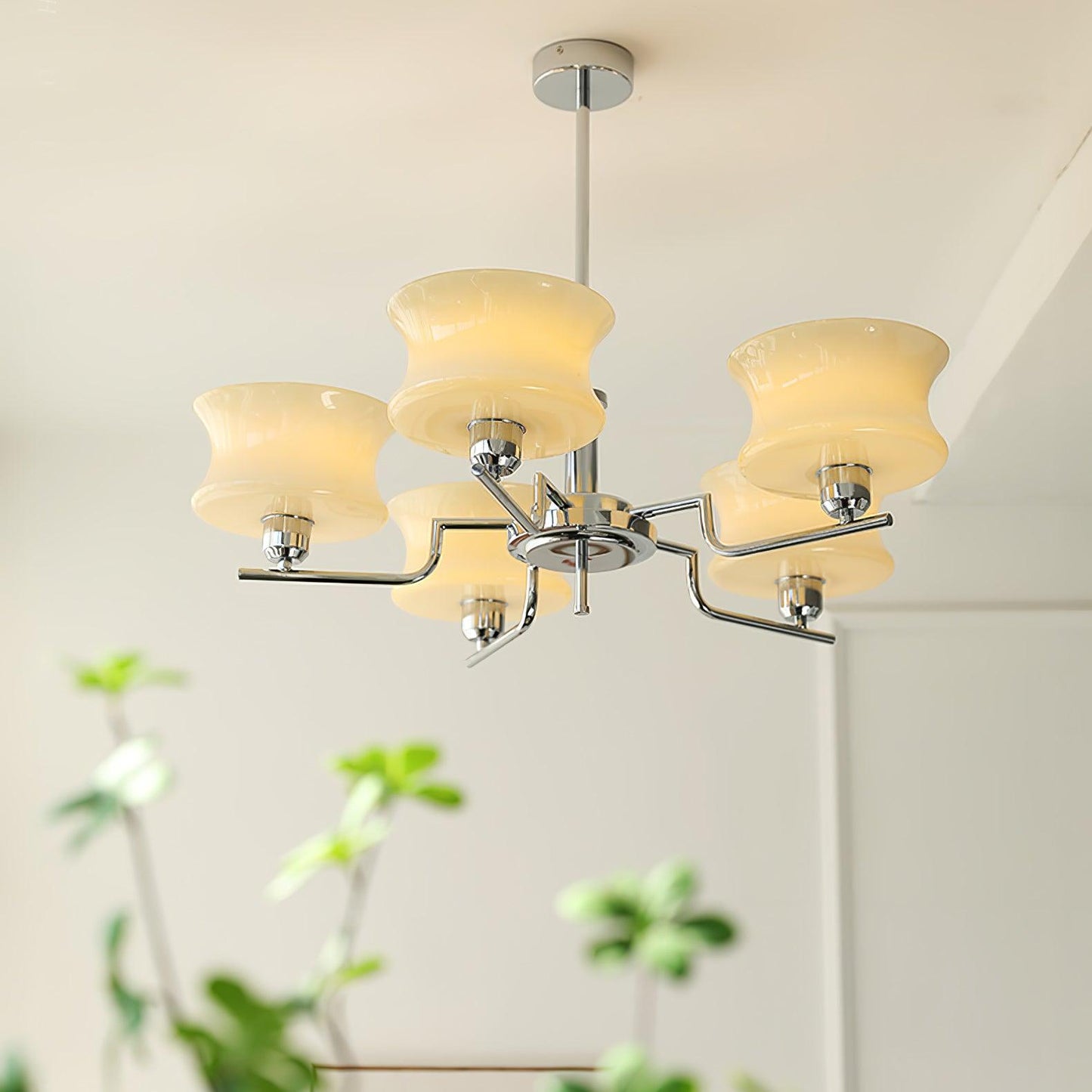 Kendroma | Antique Inspired Curved Globe Glass Ceiling Light