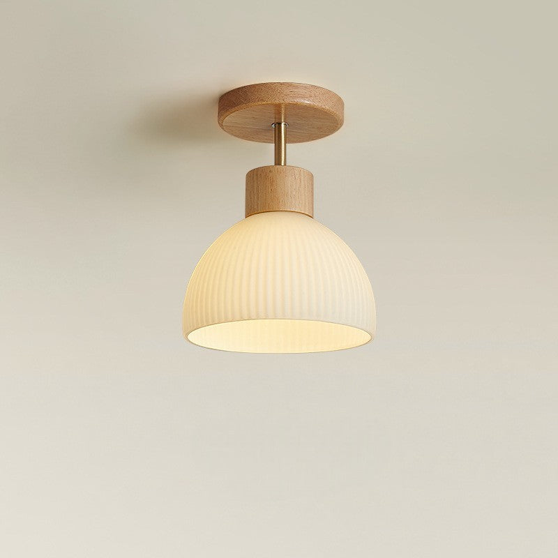 Lignis | Modern Scandinavian Wooden Flush Mount Ceiling Light