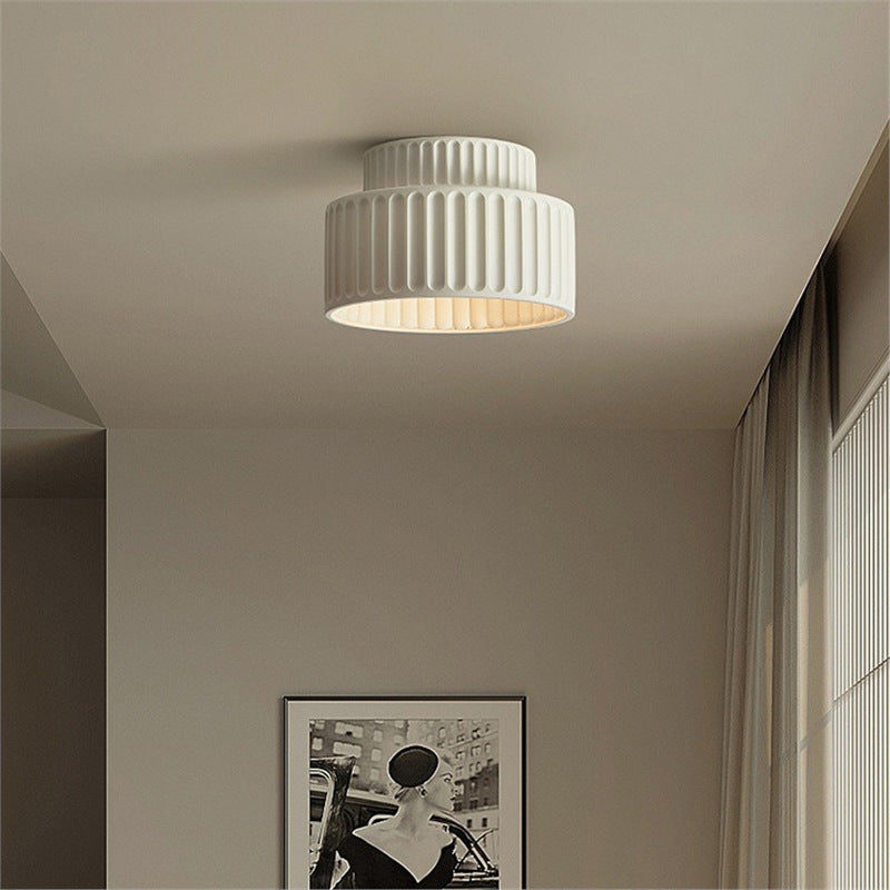 Ceramis | Modern Ribbed Resin Flush Mount Ceiling Light