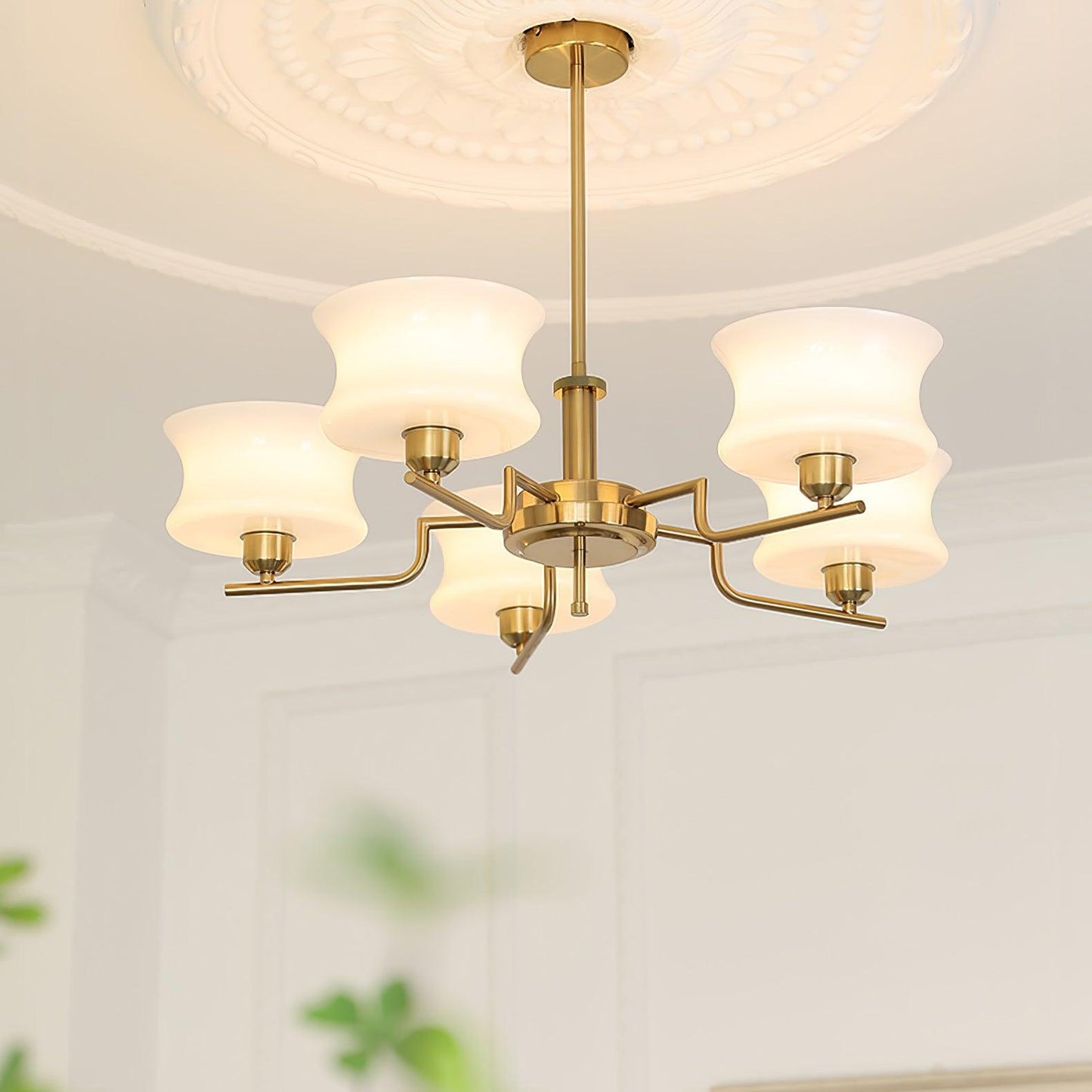 Kendroma | Antique Inspired Curved Globe Glass Ceiling Light