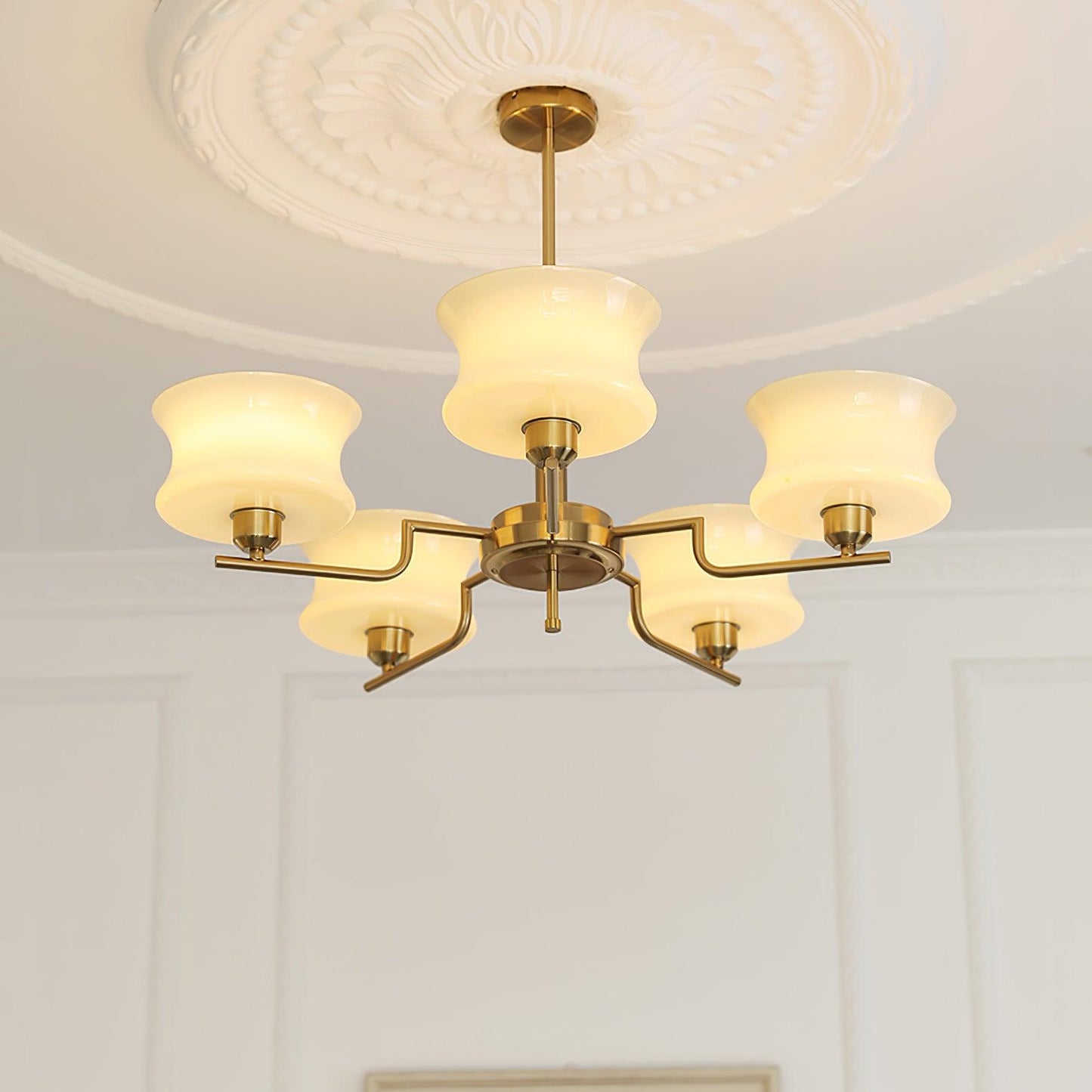 Kendroma | Antique Inspired Curved Globe Glass Ceiling Light