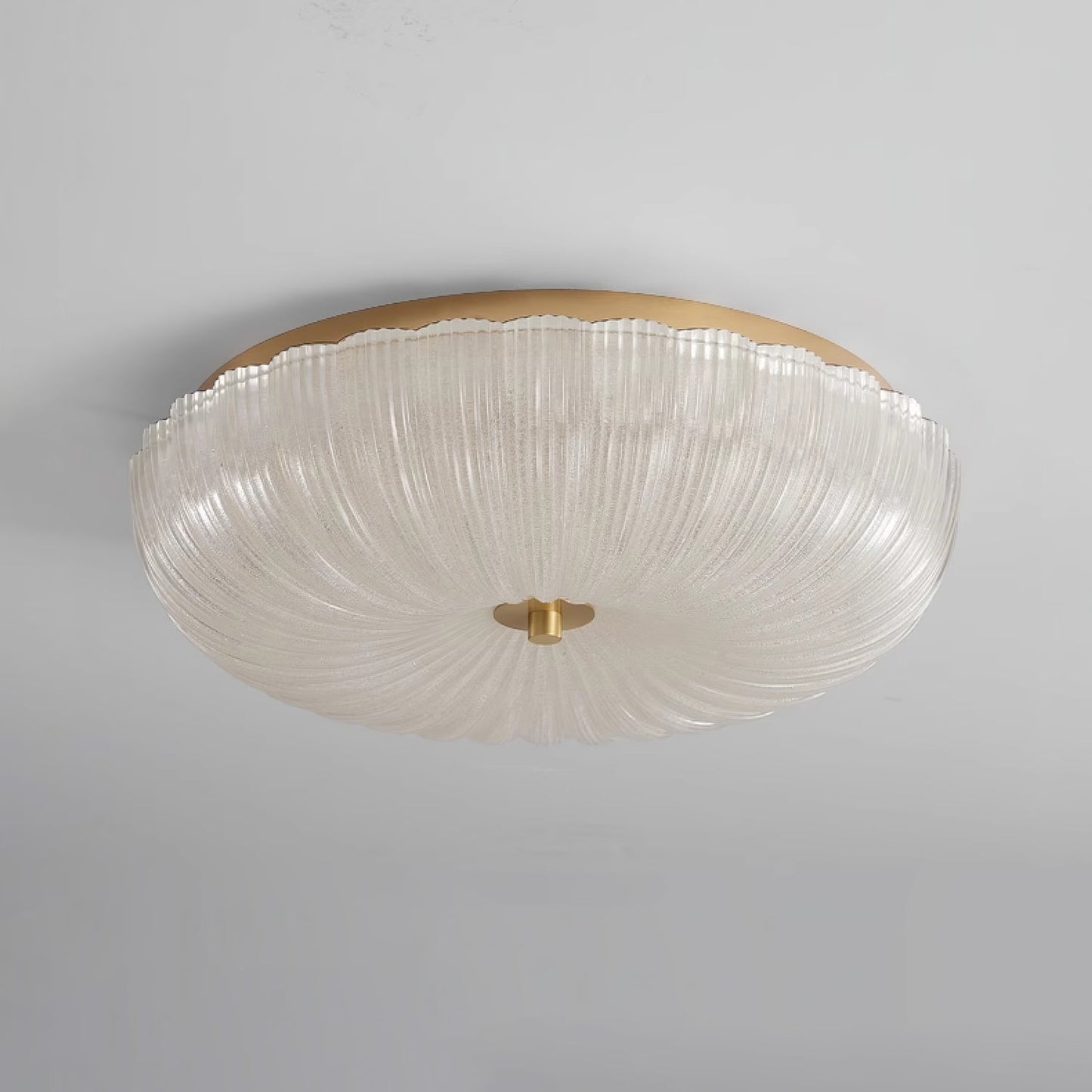 Halo | Elegant Textured Ripple Glass Ceiling Light