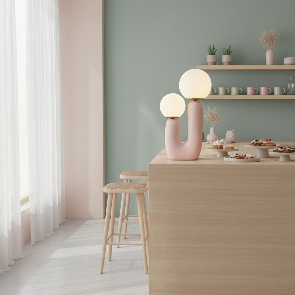 Corisande | Avant Garde Rough Sculptural Glass Globe Table Lamp