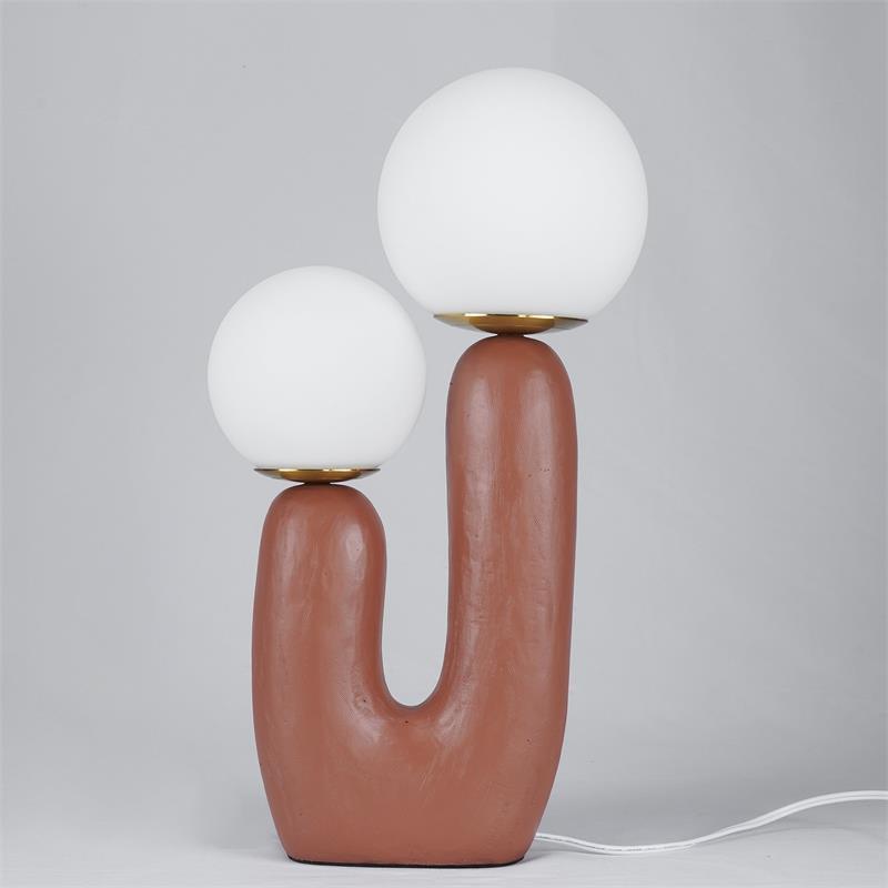 Corisande | Avant Garde Rough Sculptural Glass Globe Table Lamp