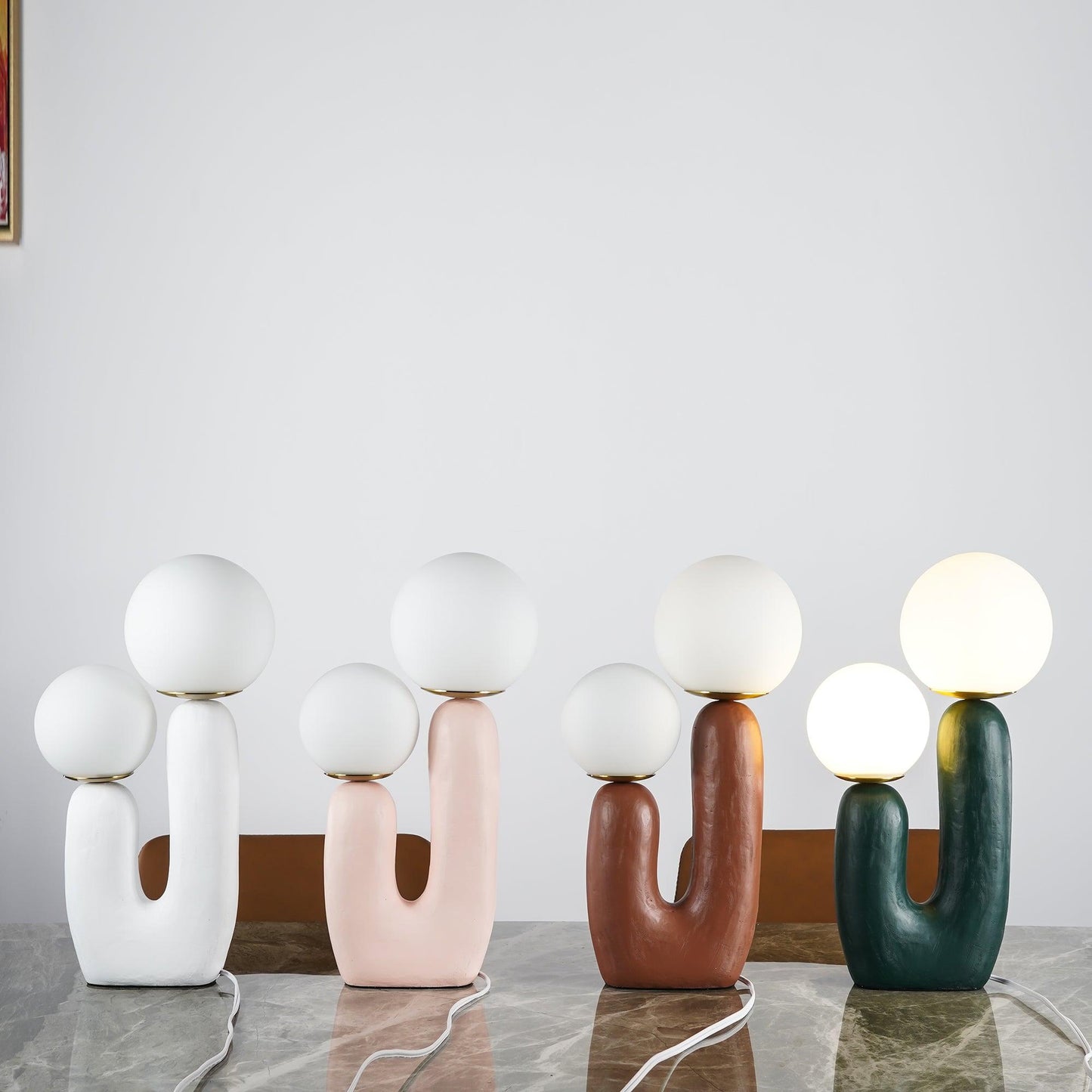 Corisande | Avant Garde Rough Sculptural Glass Globe Table Lamp