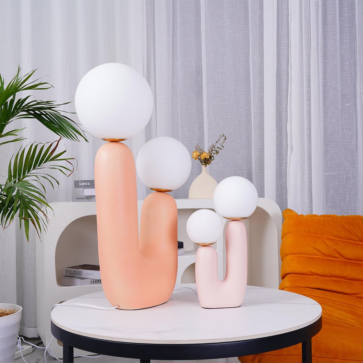 Corisande | Avant Garde Rough Sculptural Glass Globe Table Lamp