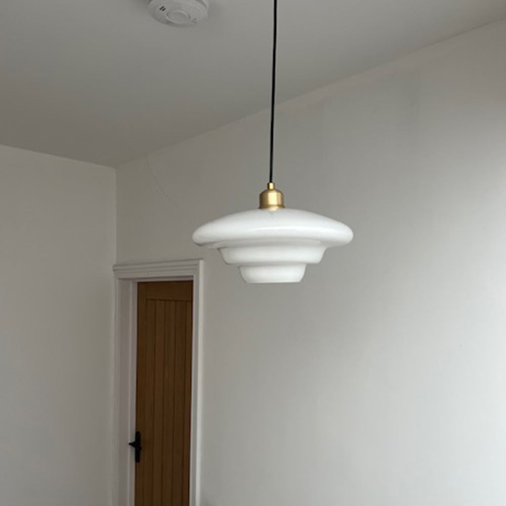 Vellum | Nordic Layered Opaque Glass Drop Pendant Light