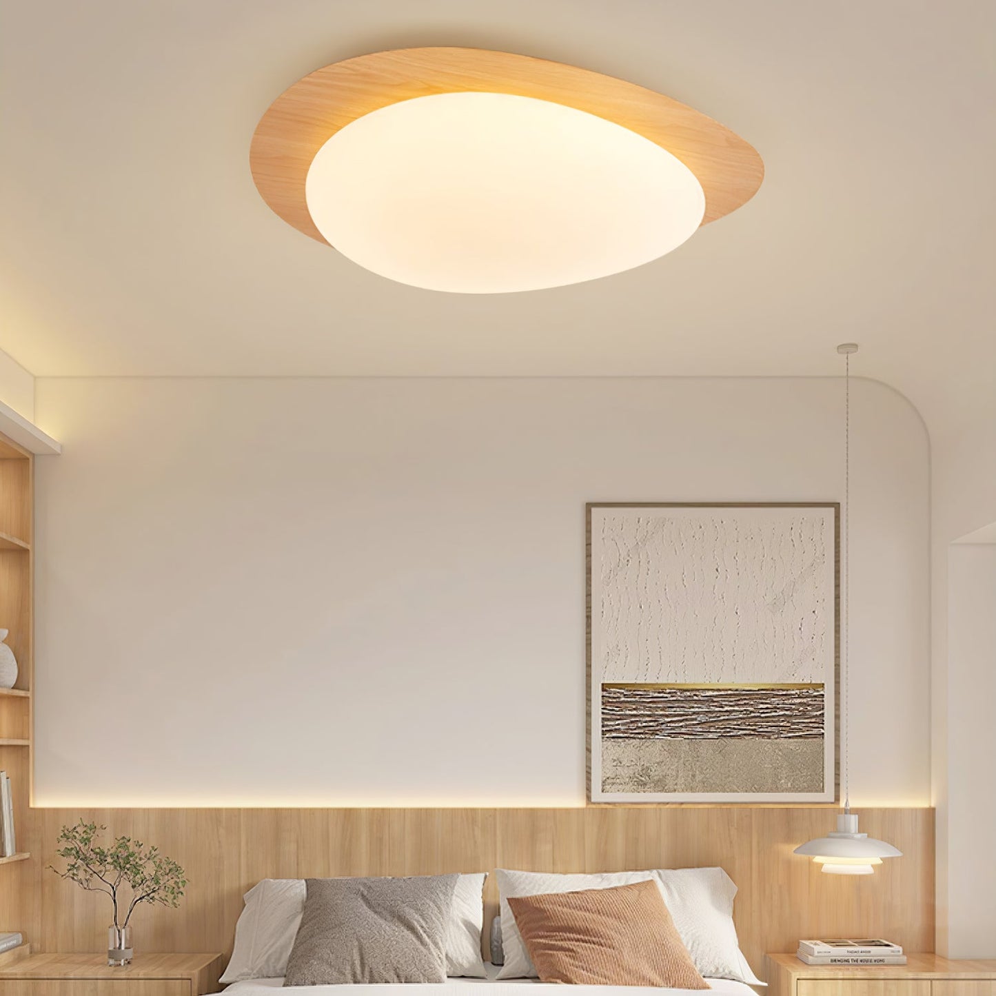 Elenorris | Sculptural Pebble Silhouette Flush Mount Ceiling Light