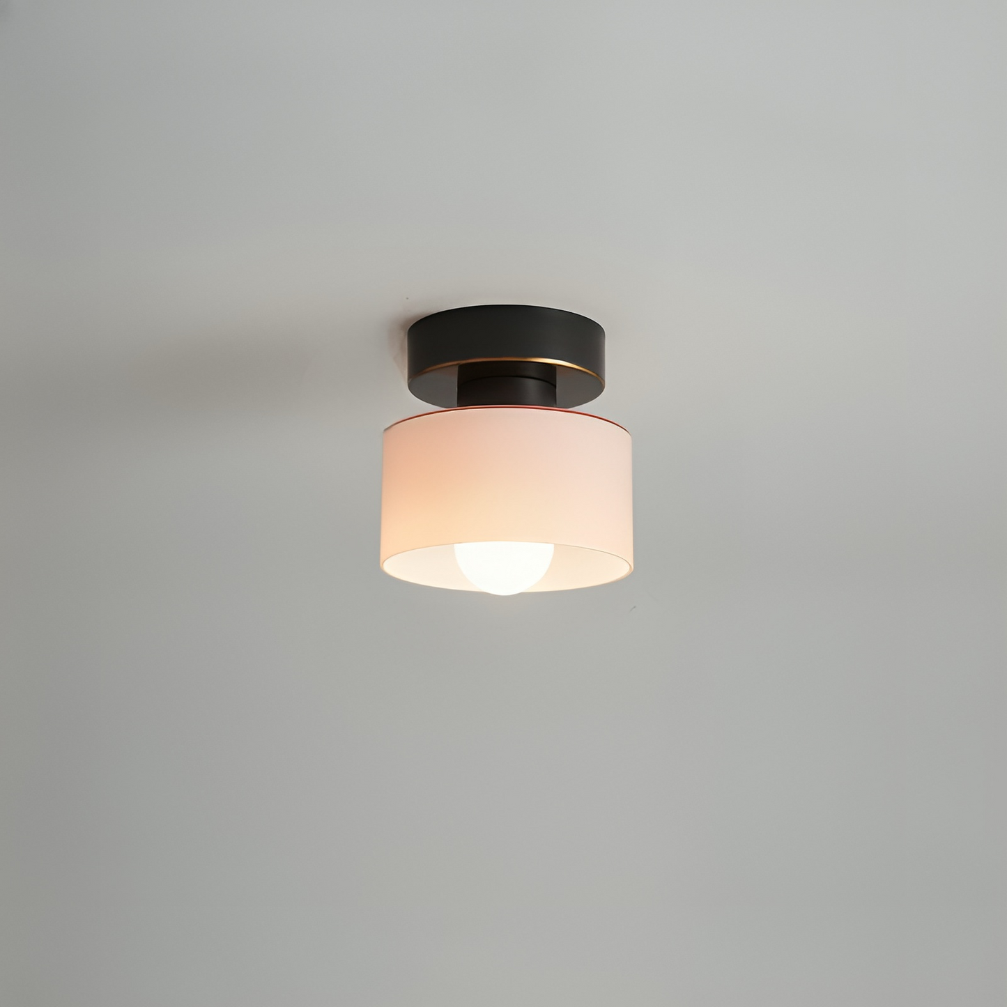 Aurel | Modern Bauhaus Cylindrical Glass Flush Mount Ceiling Light