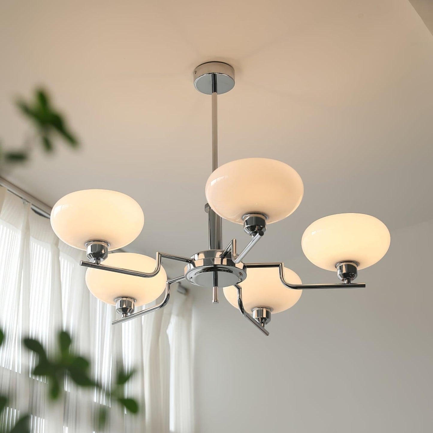 Sythos | Spherical Glass Globe Brass Frame Celestial Chandelier