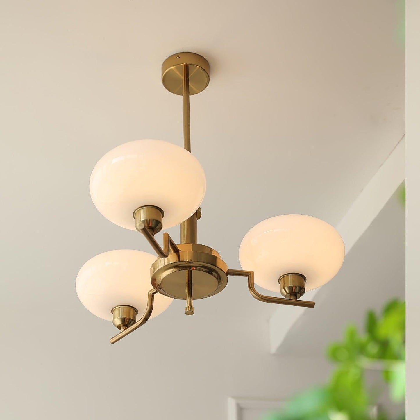 Sythos | Spherical Glass Globe Brass Frame Celestial Chandelier