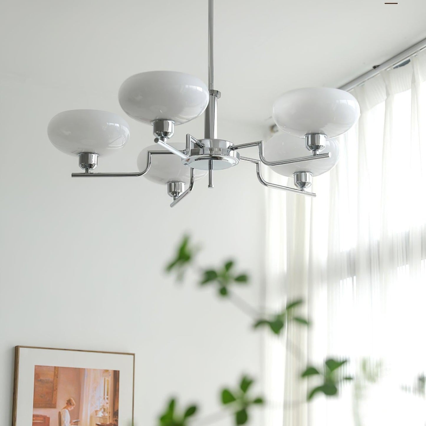 Sythos | Spherical Glass Globe Brass Frame Celestial Chandelier