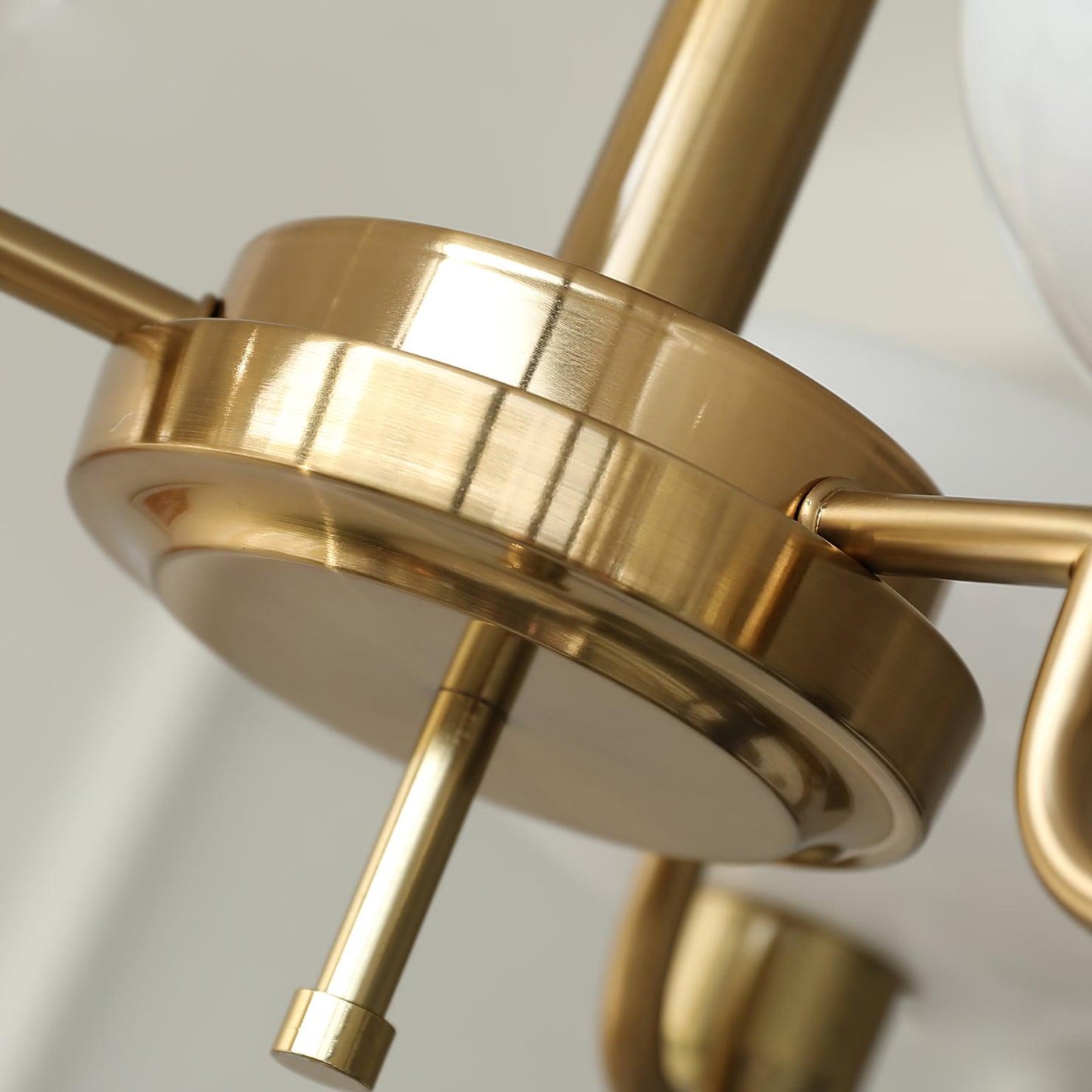 Sythos | Spherical Glass Globe Brass Frame Celestial Chandelier