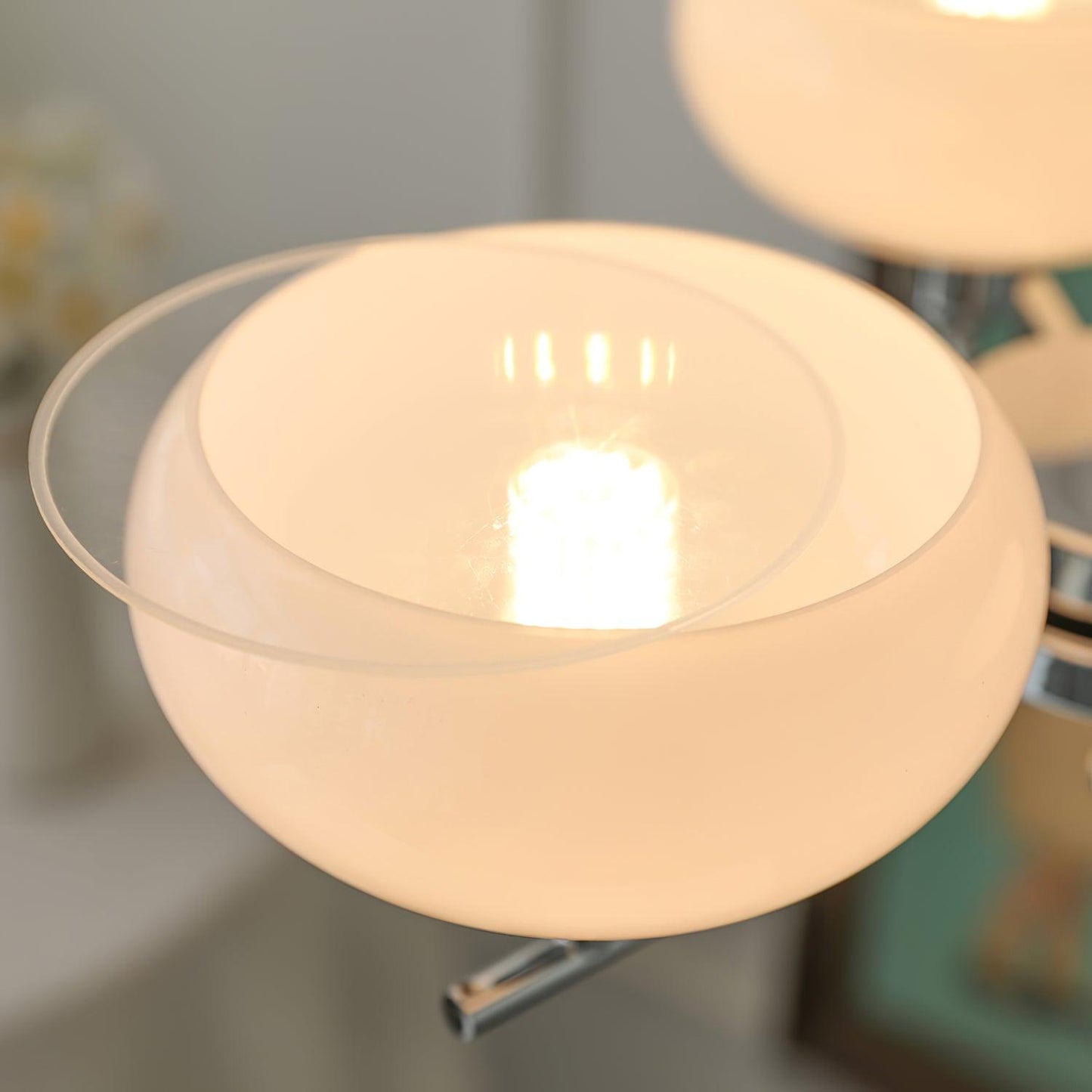 Sythos | Spherical Glass Globe Brass Frame Celestial Chandelier