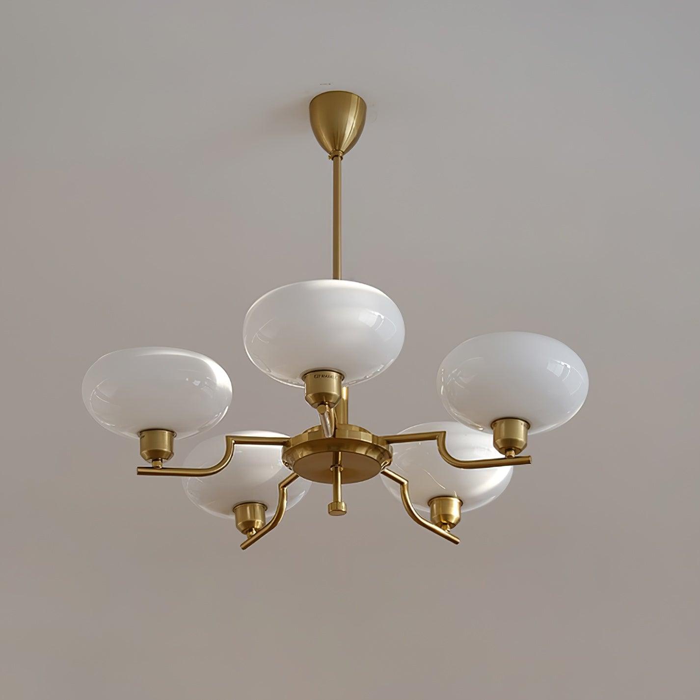 Sythos | Spherical Glass Globe Brass Frame Celestial Chandelier