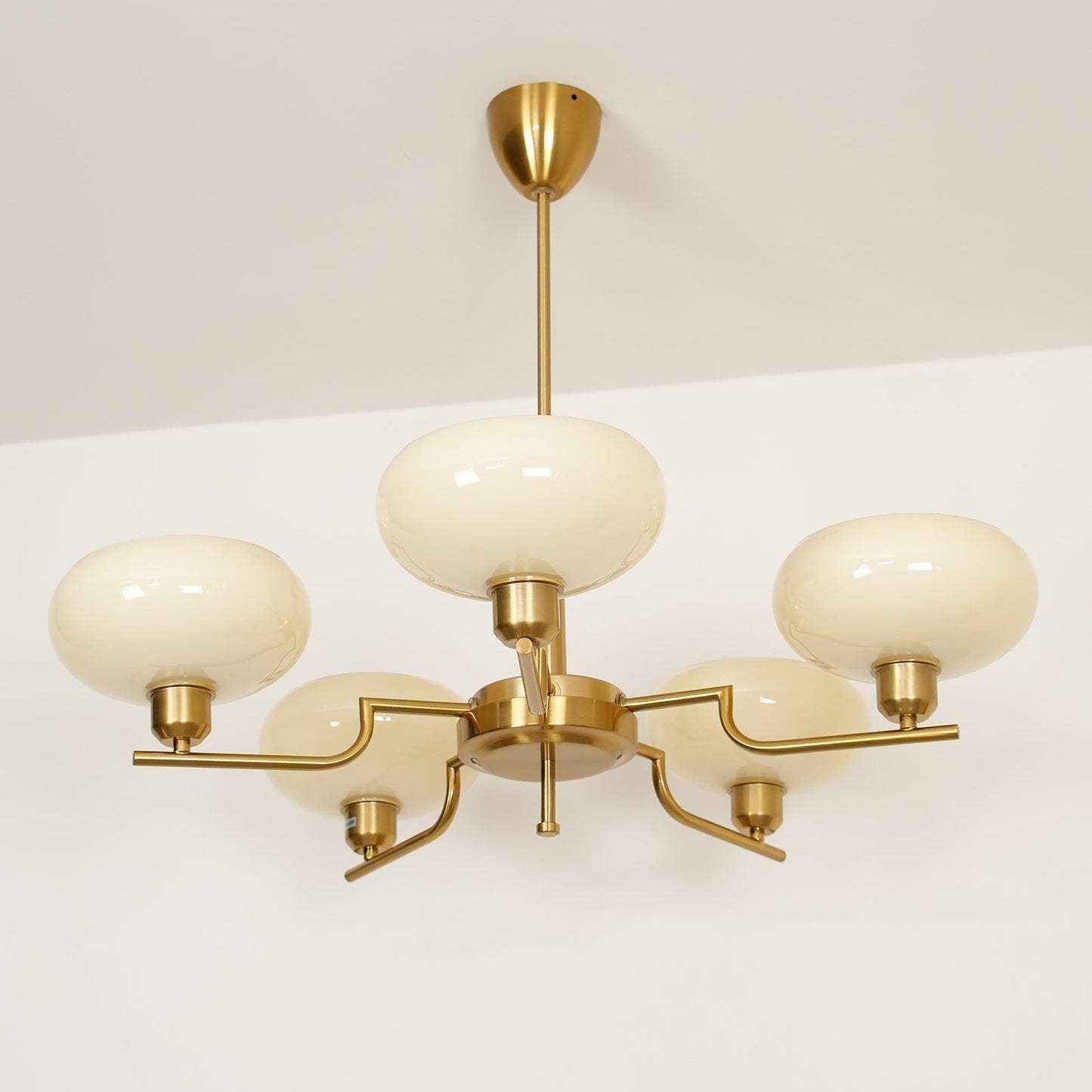 Sythos | Spherical Glass Globe Brass Frame Celestial Chandelier