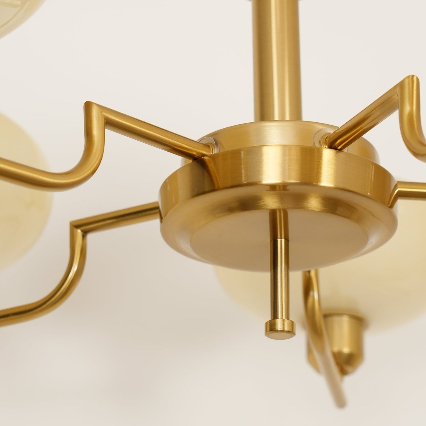 Sythos | Spherical Glass Globe Brass Frame Celestial Chandelier